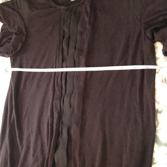 BCBGMAXAZRIA Black Top with Front Panel and Cinch - Picture 13 of 15